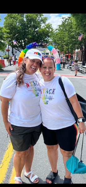 NYACK GAY PRIDE SHORT SLEEVE TEE SHIRT - CLEAN WHITE