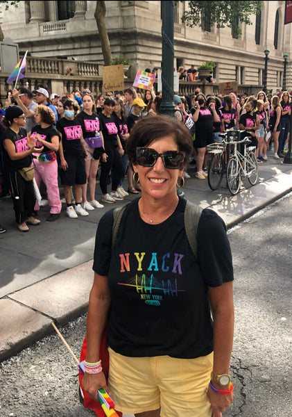 NYACK GAY PRIDE SHORT SLEEVE TEE SHIRT - SOLID BLACK