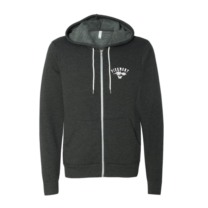 Charcoal grey zip up hoodie sales