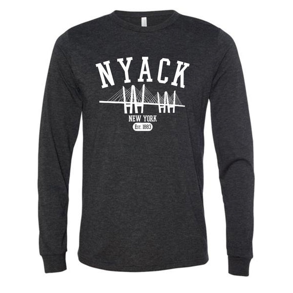 NYACK LONG SLEEVE TEE SHIRT - CHARCOAL BLACK