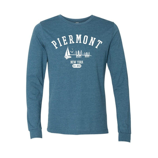PIERMONT LONG SLEEVE SAILBOAT TEE - DEEP TEAL