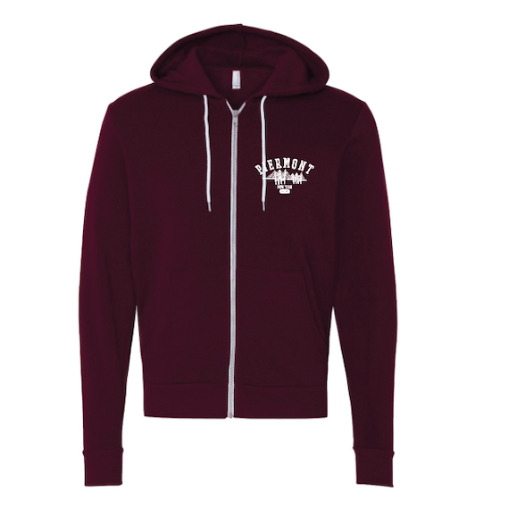 PIERMONT ZIP HOODIE - COOL CRANBERRY
