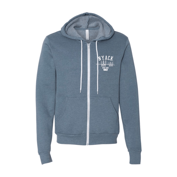 NYACK ZIP HOODIE - SLATE BLUE