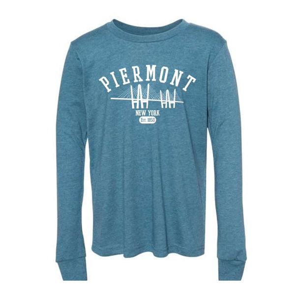 PIERMONT LONG SLEEVE YOUTH TEE - DEEP TEAL