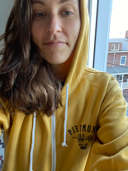PIERMONT ZIP HOODIE - CREAMY MUSTARD
