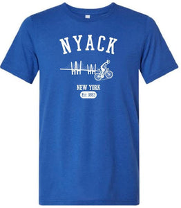NYACK BIKER TEE SHORT SLEEVE TEE SHIRT - ROYAL BLUE