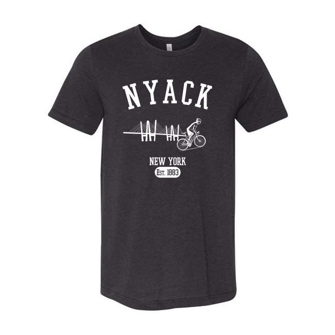 NYACK BIKER TEE SHORT SLEEVE TEE SHIRT - CHARCOAL BLACK