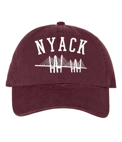 NYACK BASEBALL CAP w/TZ BRIDGE - CRANBERRY