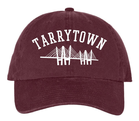 TARRYTOWN BASEBALL CAP w/ TZ BRIDGE -  CRANBERRY