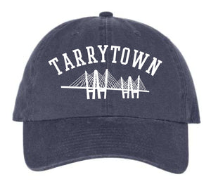 TARRYTOWN BASEBALL CAP w/ TZ BRIDGE -  DISTRESSED NAVY