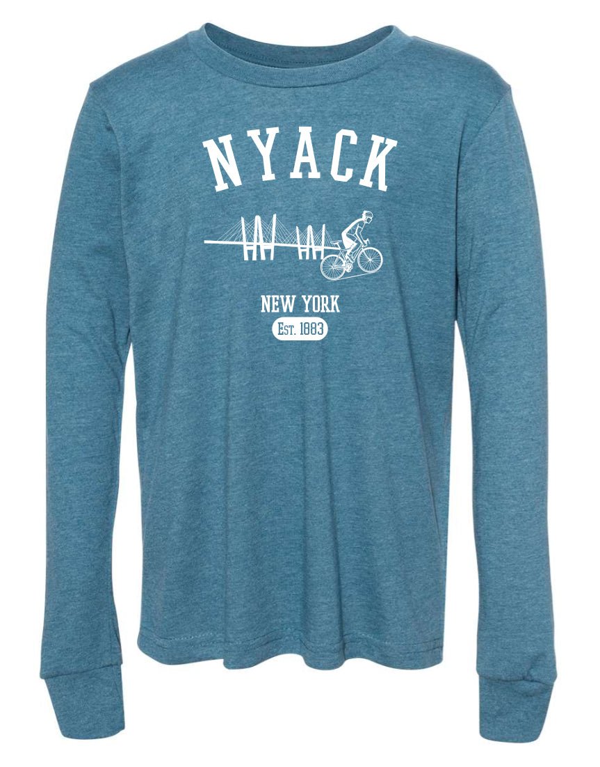 NYACK BIKER TEE LONG SLEEVE TEE SHIRT - DEEP TEAL